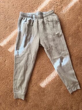 Nike Kids Light Gray Fleece Joggers